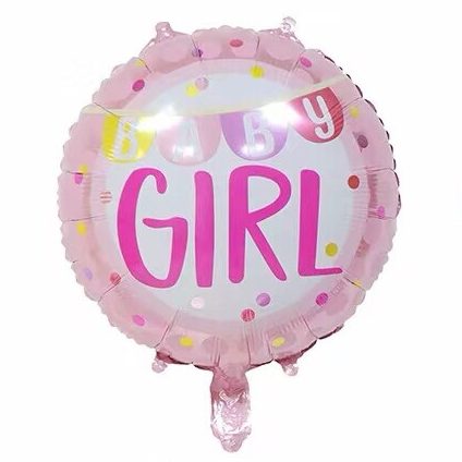 Balão foil com hélio "BABY GIRL" (+6,50€)